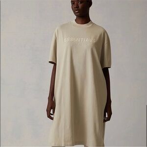 Essentials Fear Of God T-Shirt Dress‎ High Neck Short Sleeve Lounge Small